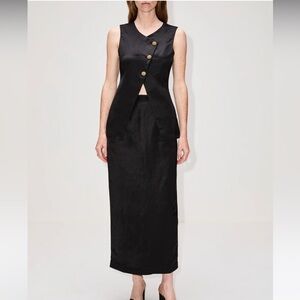 NWT Elyse Walker Posse Gigi Pencil Skirt Medium Black